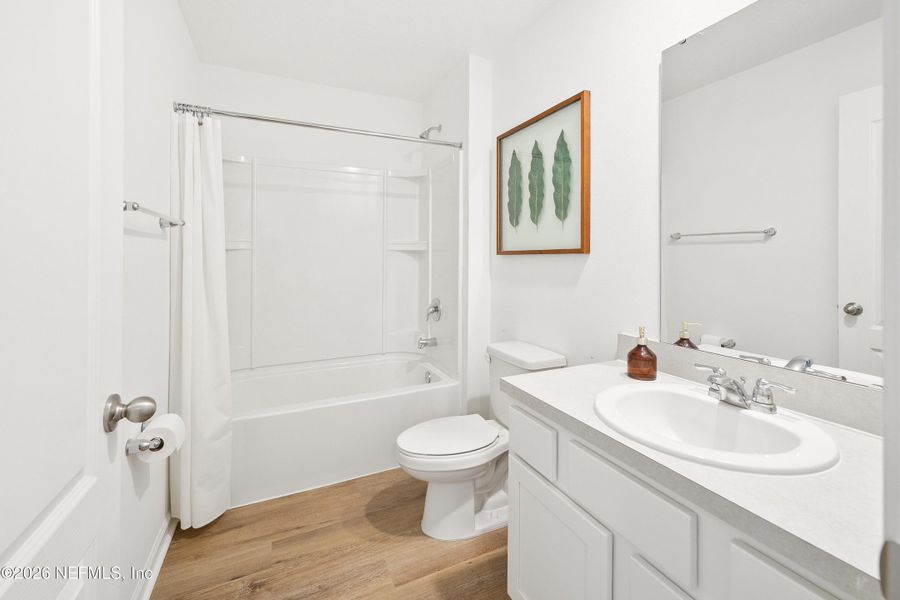 Furnished interior view inside a new home in Copes Landing, Jacksonville (Image 32). Furnished interior view inside a new home in Copes Landing, Jacksonville (Image 32).