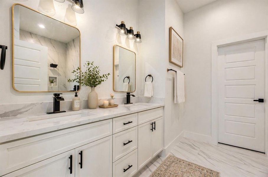 Furnished interior view inside a new home in , Dallas (Image 11).