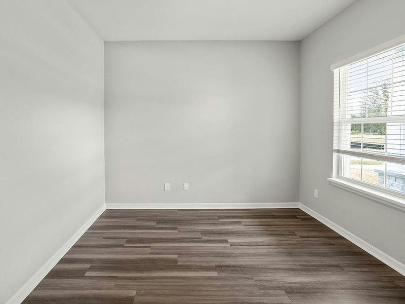 And, a den off the foyer provides desirable flex-use space.