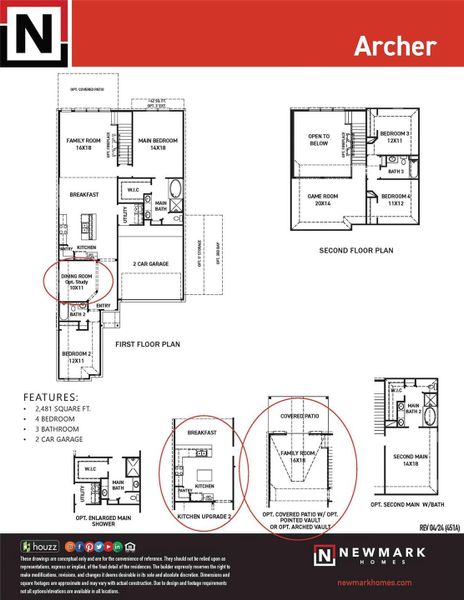 2D floor plan layout of this home in Bridgeland 45', 50', 70', Cypress, TX (Image 2). 2D floor plan layout of this home in Bridgeland 45', 50', 70', Cypress, TX (Image 2).