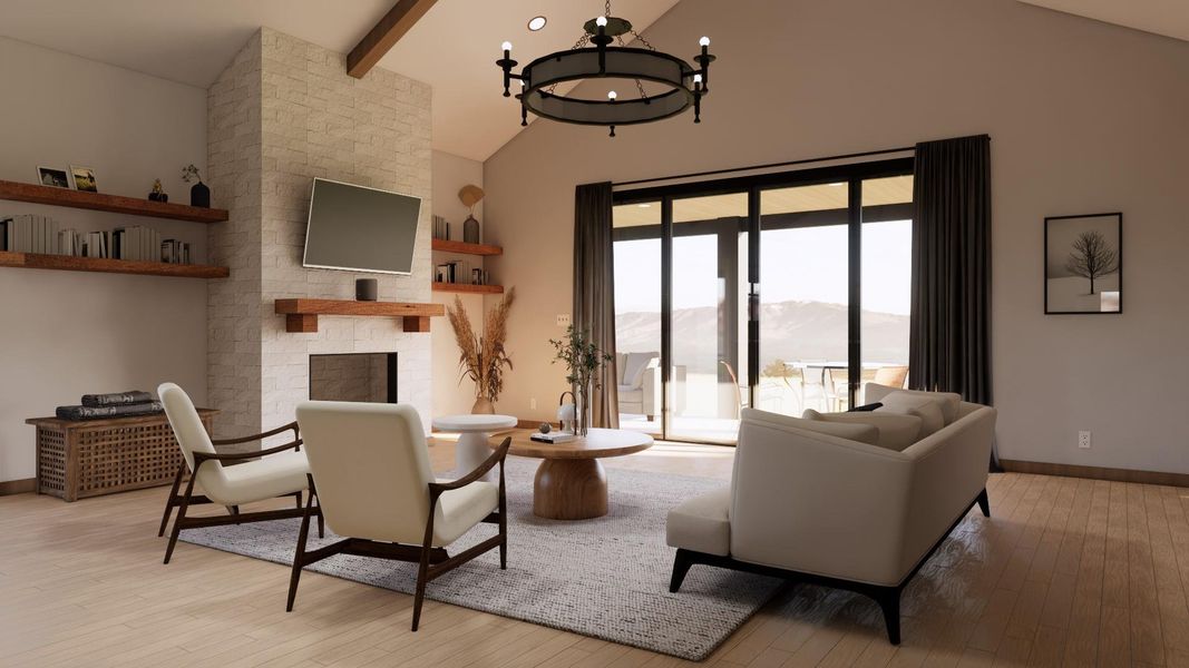 Furnished interior view inside a new home in , Fredericksburg (Image 4).