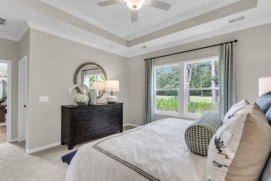 Furnished interior view inside a new home in Fairway Woods at Wyboo, Manning (Image 6). Furnished interior view inside a new home in Fairway Woods at Wyboo, Manning (Image 6).