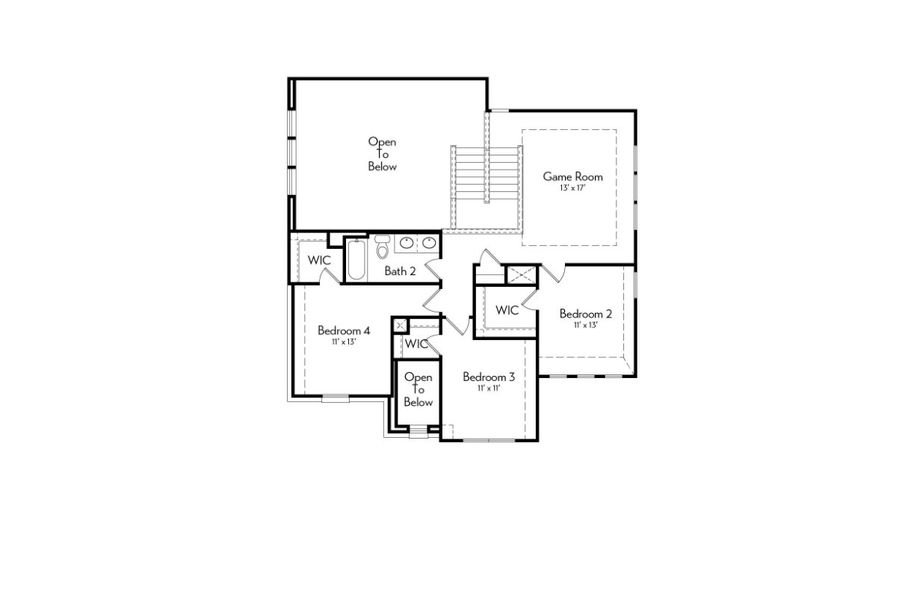 2D floor plan layout for the Juniper by Autograph Homes in Aldeana - Paintbrush Collection, Bonney, TX (Image 4).