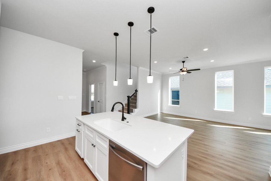 Furnished interior view inside a new home in Lexington Heights, Willis (Image 10).