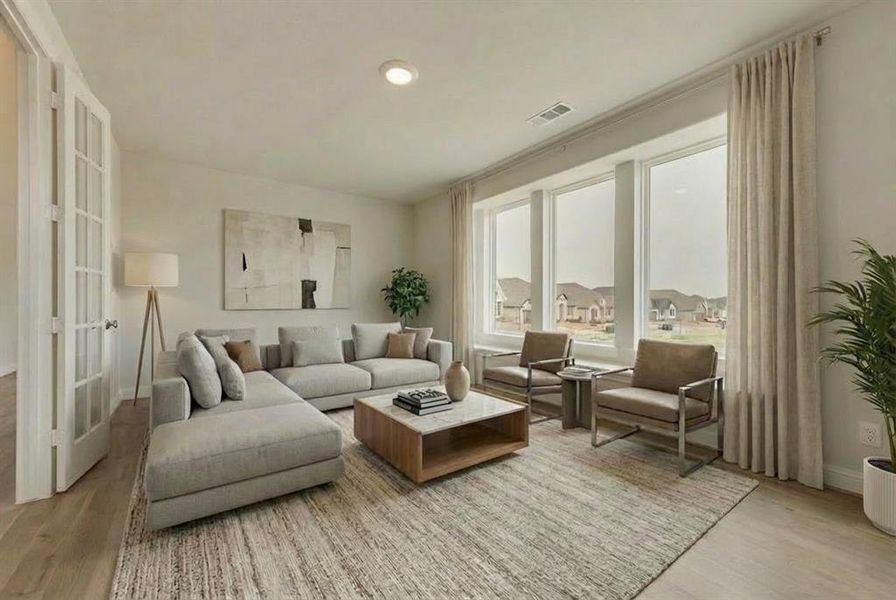 Furnished interior view inside a new home in Monterra, Fate (Image 13).