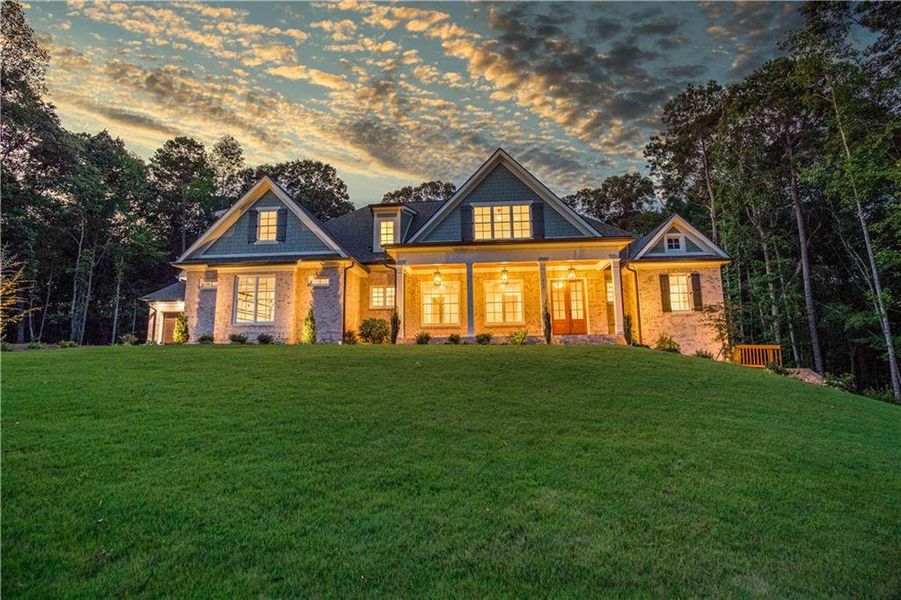 Front exterior of a new home in , Covington, GA, highlighting curb appeal (Image 24).