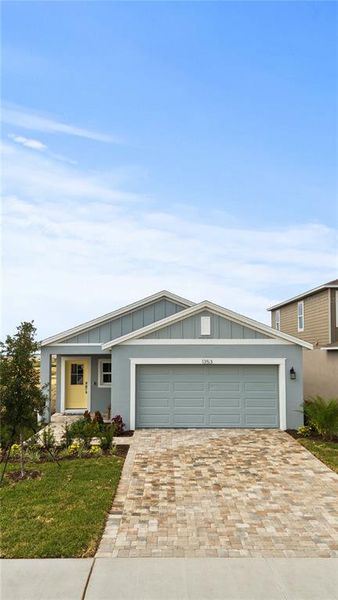Front exterior of a new home in Hamilton Bluff, Haines City, FL, highlighting curb appeal (Image 22). Front exterior of a new home in Hamilton Bluff, Haines City, FL, highlighting curb appeal (Image 22).