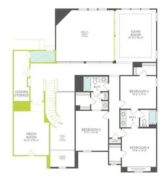 2D floor plan layout of this home in The Orchard At Pecan Ridge, Fulshear, TX (Image 3). 2D floor plan layout of this home in The Orchard At Pecan Ridge, Fulshear, TX (Image 3).