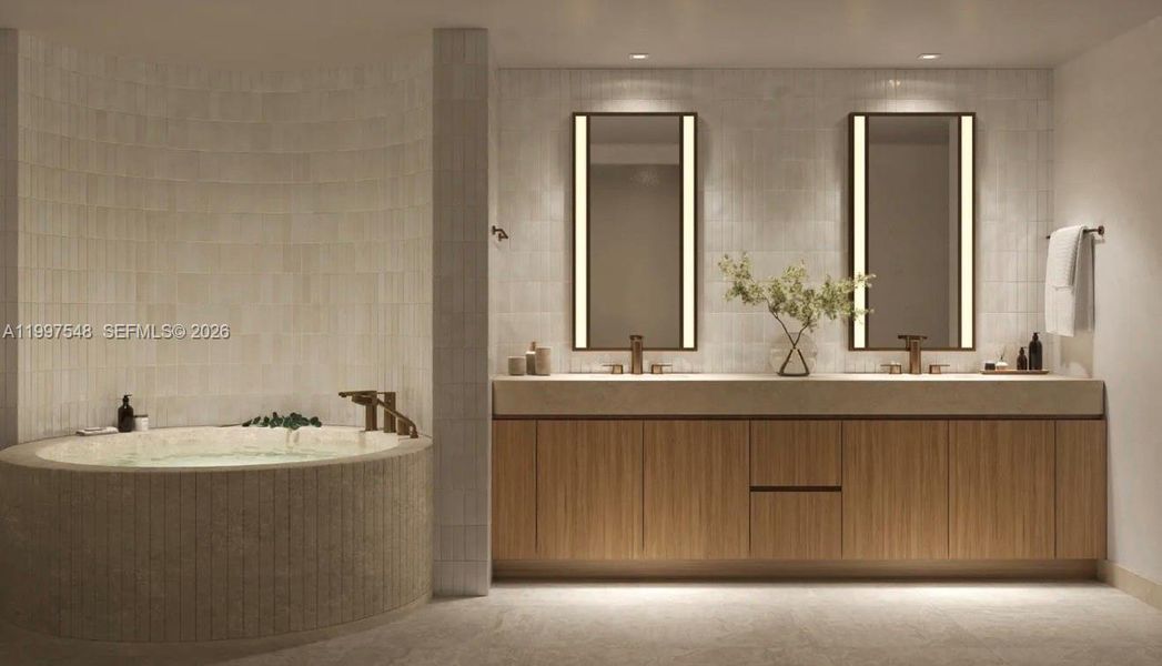 Furnished interior view inside a new home in The WELL Bay Harbor Islands, Bay Harbor Islands (Image 5).