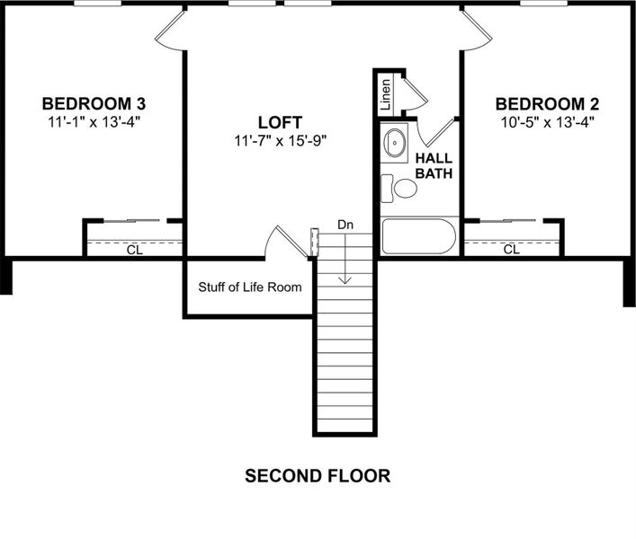 The Honeysuckle II floor plan by K. Hovnanian Homes. 2nd Floor shown. *Prices, plans, dimensions, features, specifications, materials, and availability of homes or communities are subject to change without notice or obligation.