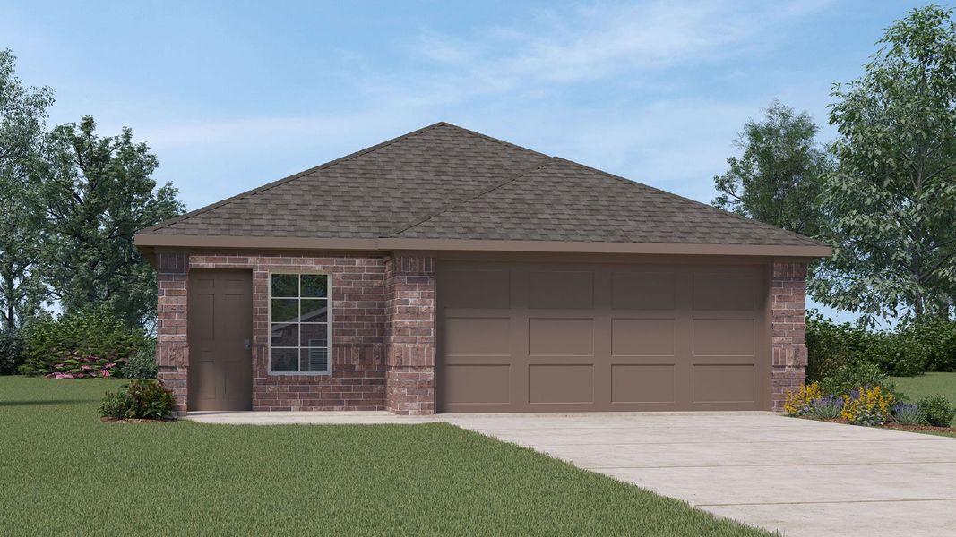 Representative exterior photo of a completed home built from the Diana by D.R. Horton in Emberly, Beasley, TX (Image 1). Representative exterior photo of a completed home built from the Diana by D.R. Horton in Emberly, Beasley, TX (Image 1).