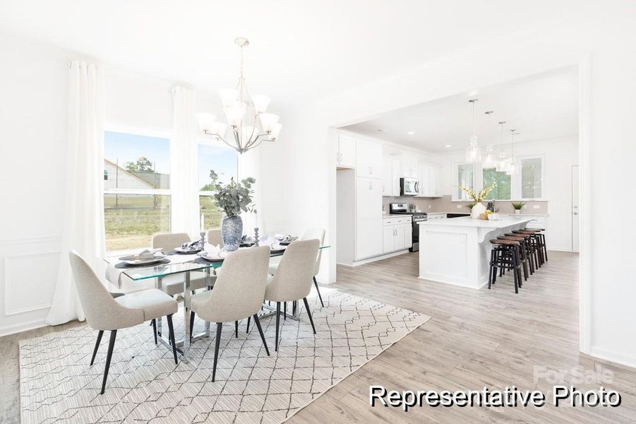 Furnished interior view inside a new home in Morgan Hills, Albemarle (Image 4).