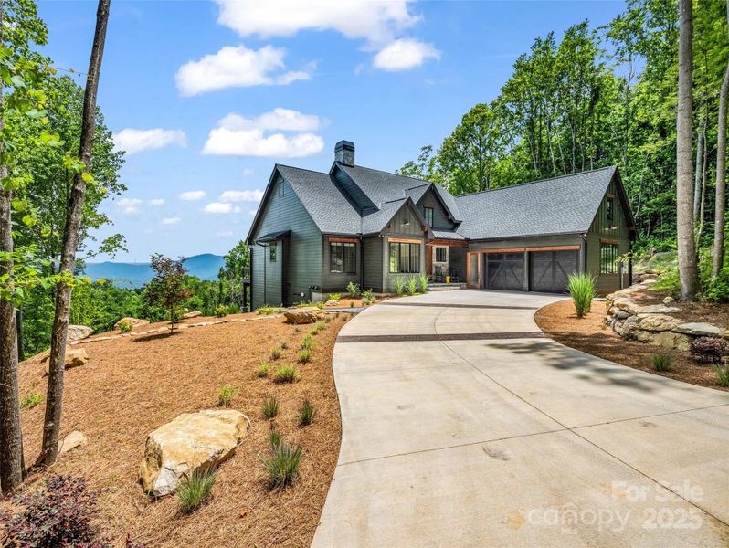 Front exterior of a new home in , Mill Spring, NC, highlighting curb appeal (Image 23).