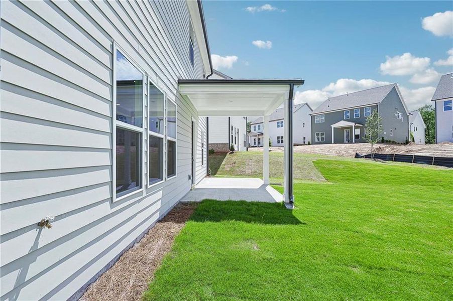 Front exterior of a new home in East Harbor II at Chestatee, Dawsonville, GA, highlighting curb appeal (Image 16).