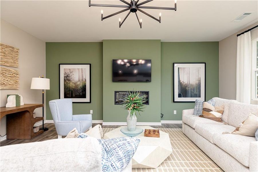 Furnished interior view inside a new home in Rhodes Glen, Lawrenceville (Image 48).