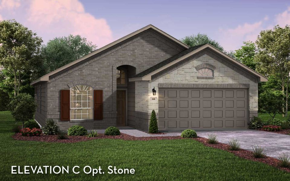 Representative exterior photo of a completed home built from the Apache by CastleRock Communities in Hughes Landing, Dickinson, TX (Image 14).