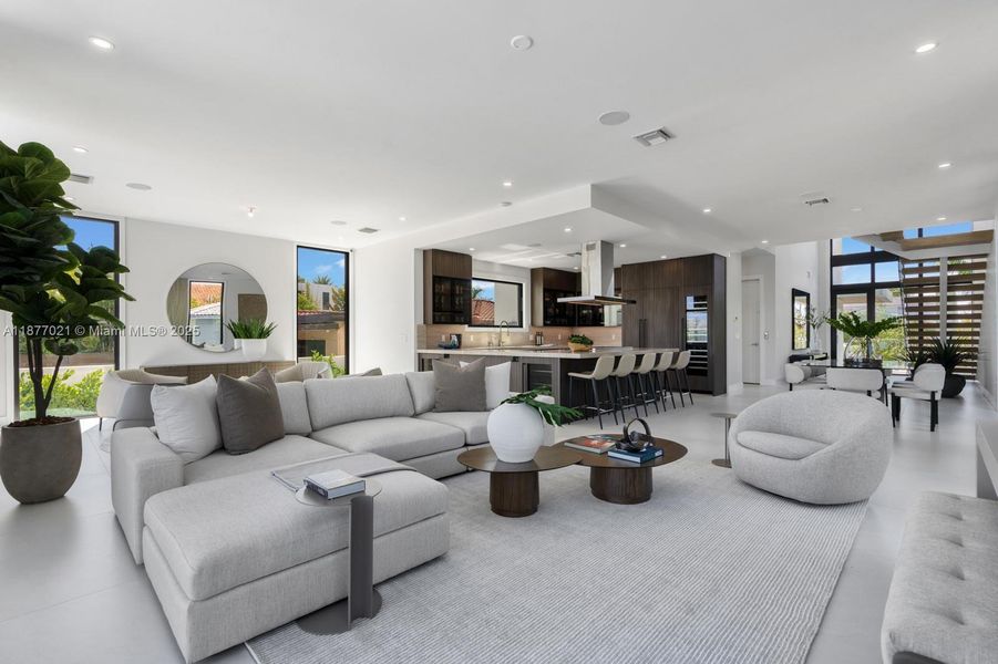 Furnished interior view inside a new home in , Miami Beach (Image 17). Furnished interior view inside a new home in , Miami Beach (Image 17).