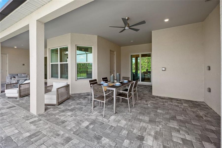 Exterior details and patio area of a home in Calusa Country Club, Lakewood Ranch (Image 3).