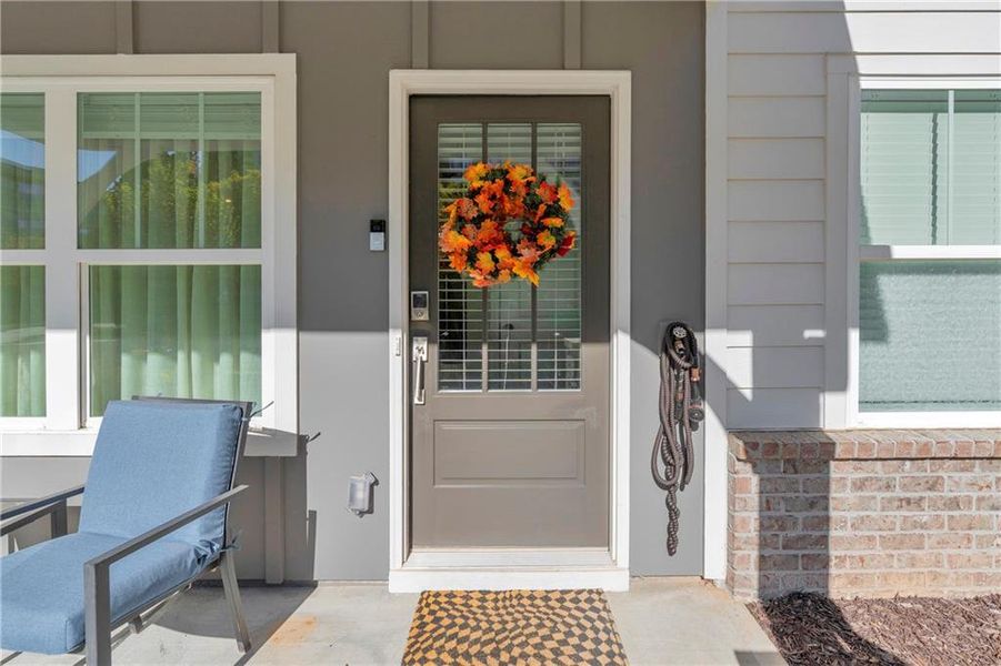 Exterior details and patio area of a home in , Atlanta (Image 2). Exterior details and patio area of a home in , Atlanta (Image 2).