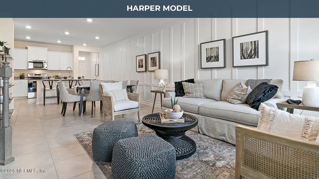 Furnished interior view inside a new home in Bridgewater, St. Augustine (Image 10).