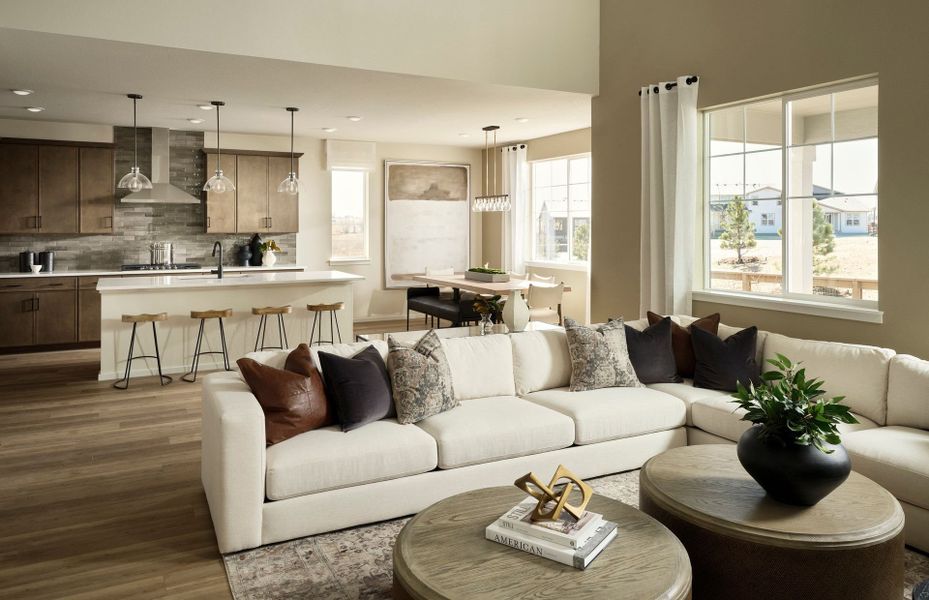 Representative furnished interior of a home built from the Loyola by Pulte Homes in Cordovan, Longmont (Image 7).