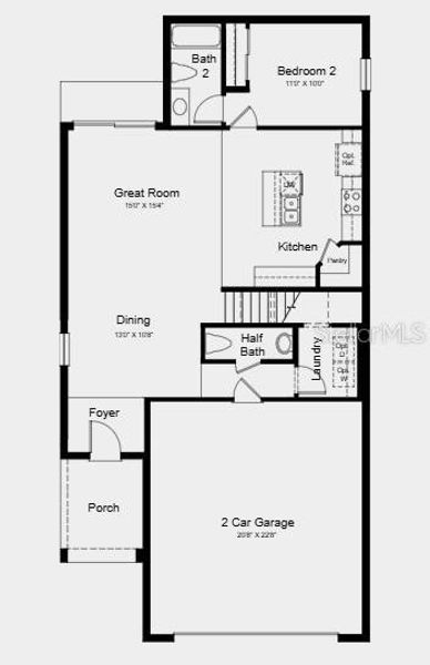 2D floor plan layout of this home in Waterstone, Groveland, FL (Image 3). 2D floor plan layout of this home in Waterstone, Groveland, FL (Image 3).