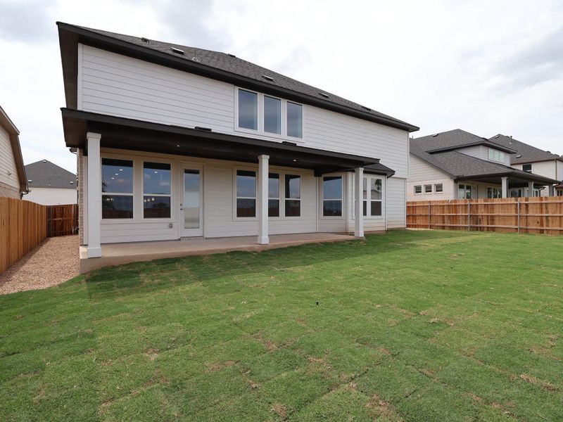 Exterior details and patio area of a home in Edgewood, Leander (Image 3). Exterior details and patio area of a home in Edgewood, Leander (Image 3).