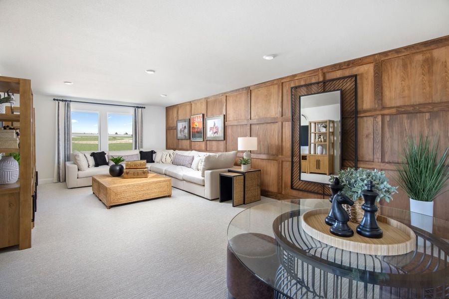 Representative furnished interior of a home built from the 3147 Modeled by KB Home in Sierra Vista at Kelly Ranch, Aledo (Image 6). Representative furnished interior of a home built from the 3147 Modeled by KB Home in Sierra Vista at Kelly Ranch, Aledo (Image 6).
