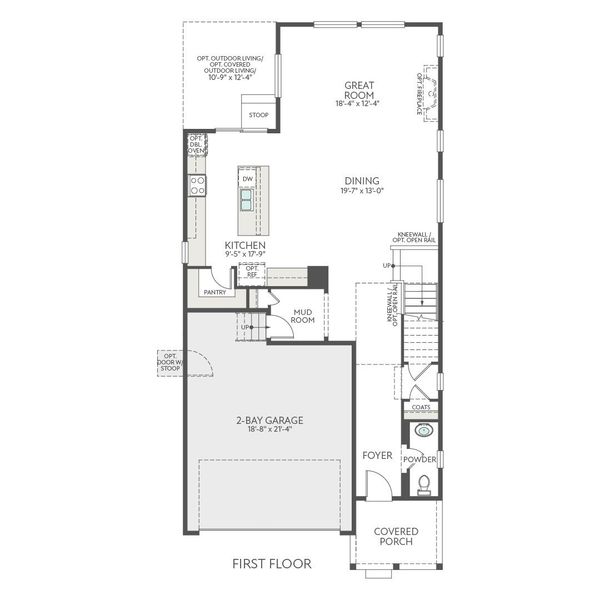 2D floor plan layout of this home in Medley at Reunion Ridge, Commerce City, CO (Image 3).