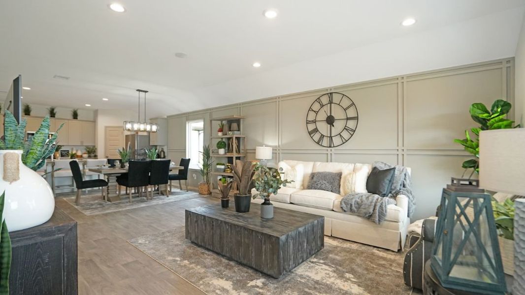 Representative furnished interior of a home built from the GAVEN by D.R. Horton in Westward Pointe, Sealy (Image 9).
