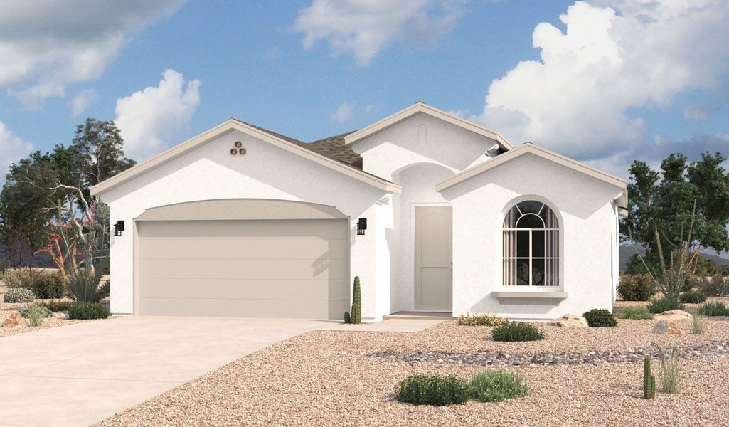 Representative exterior photo of a completed home built from the Roswell by Hakes Brothers in Summer Sky North, El Paso, TX (Image 13).