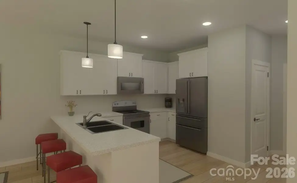 Furnished interior view inside a new home in , Hickory (Image 8).