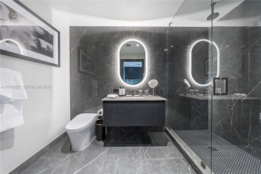 Furnished interior view inside a new home in , Miami (Image 17).