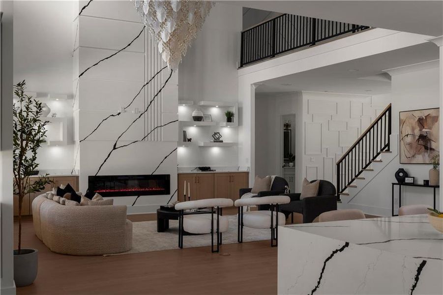 Furnished interior view inside a new home in , Suwanee (Image 7).