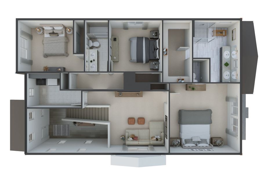 2D floor plan layout for the The Interlude by Tri Pointe Homes in Reunion, Commerce City, CO (Image 6). 2D floor plan layout for the The Interlude by Tri Pointe Homes in Reunion, Commerce City, CO (Image 6).