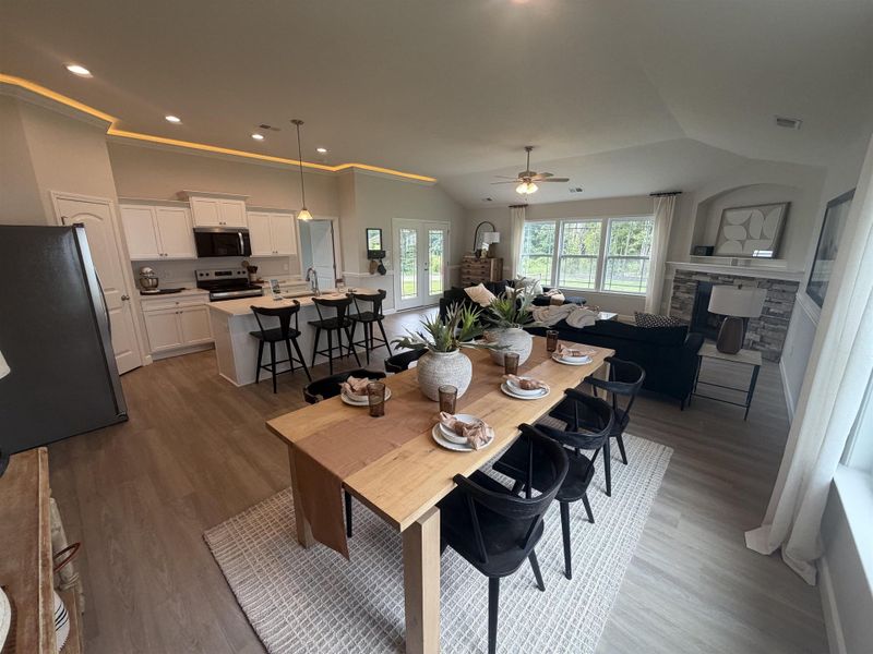 Furnished interior view inside a new home in Stones Throw, Inman (Image 5). Furnished interior view inside a new home in Stones Throw, Inman (Image 5).