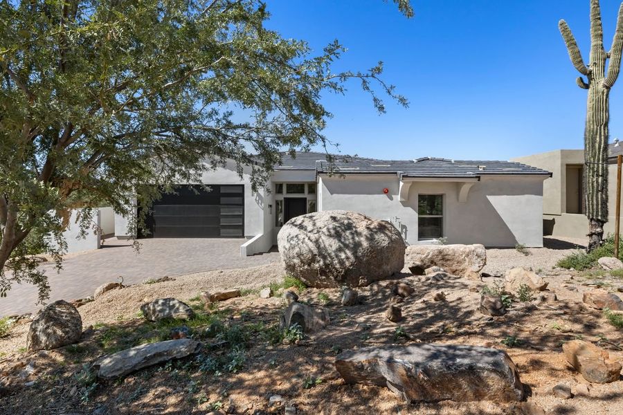 Representative exterior photo of a completed home built from the Overlook by KLMR Homes in Bellos at The Summit, Fountain Hills, AZ (Image 23).
