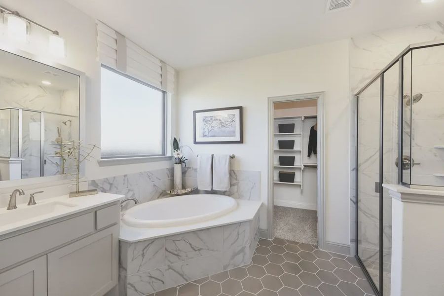 Representative furnished interior of a home built from the Morgan by Chesmar Homes in Heartland 50's and 60's, Heartland (Image 19).