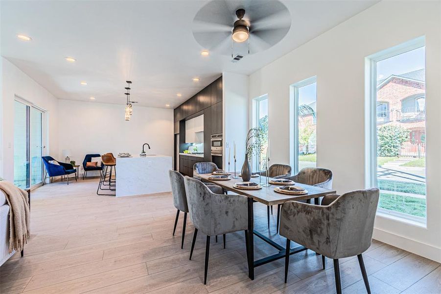 Furnished interior view inside a new home in , Dallas (Image 33).