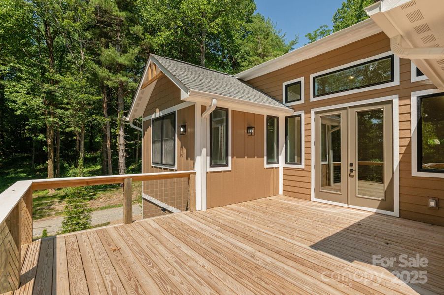 Exterior details and patio area of a home in , Flat Rock (Image 24).