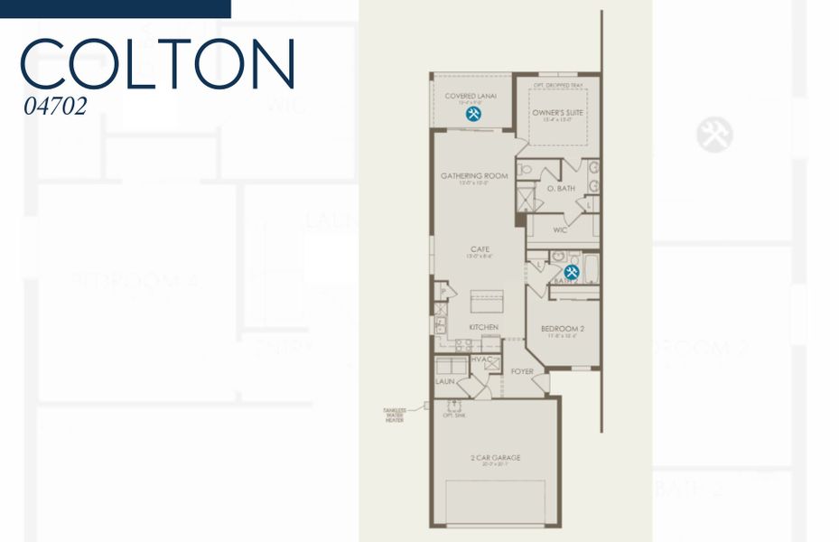2D floor plan layout of this home in Costa Pointe, Vero Beach, FL (Image 4).