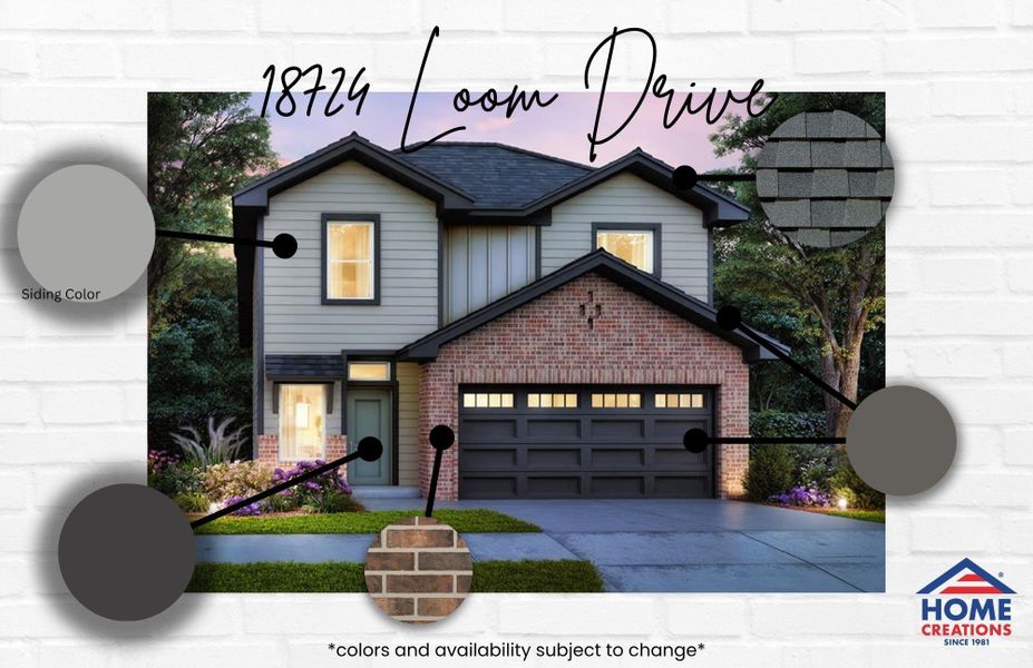 Sample of building materials used in homes in The Enclave at Spring Branch, Montgomery (Image 28).