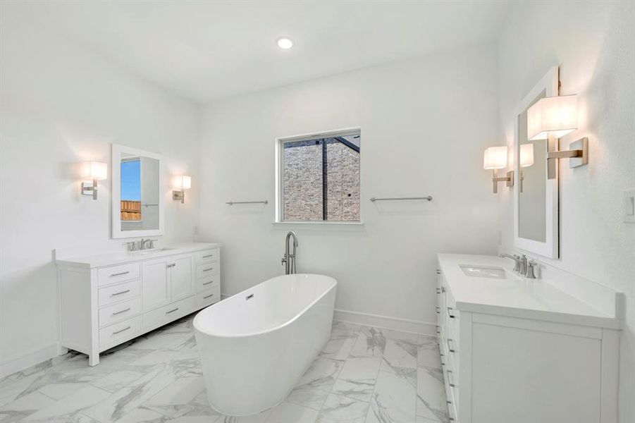 Furnished interior view inside a new home in Kreymer at the Park, Wylie (Image 16).