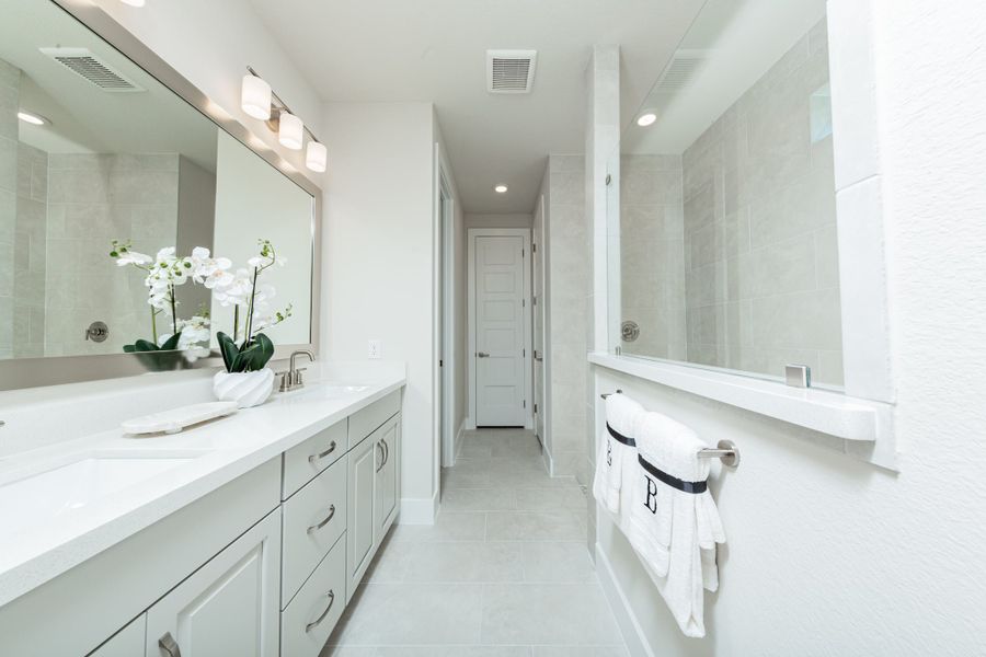 Furnished interior view inside a new home in Bridgeland, Cypress (Image 13).