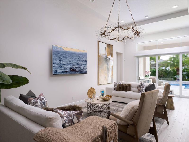 Furnished interior view inside a new home in , Palm Beach Gardens (Image 4). Furnished interior view inside a new home in , Palm Beach Gardens (Image 4).