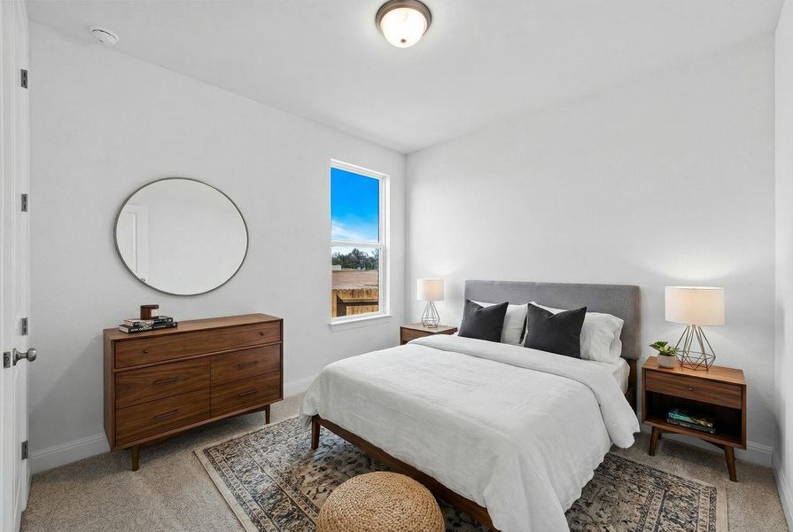 Furnished interior view inside a new home in The Colony - 50', Bastrop (Image 18).