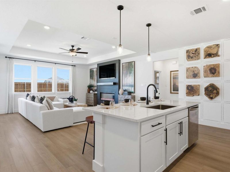 Furnished interior view inside a new home in Mercer Meadows, Royse City (Image 13).