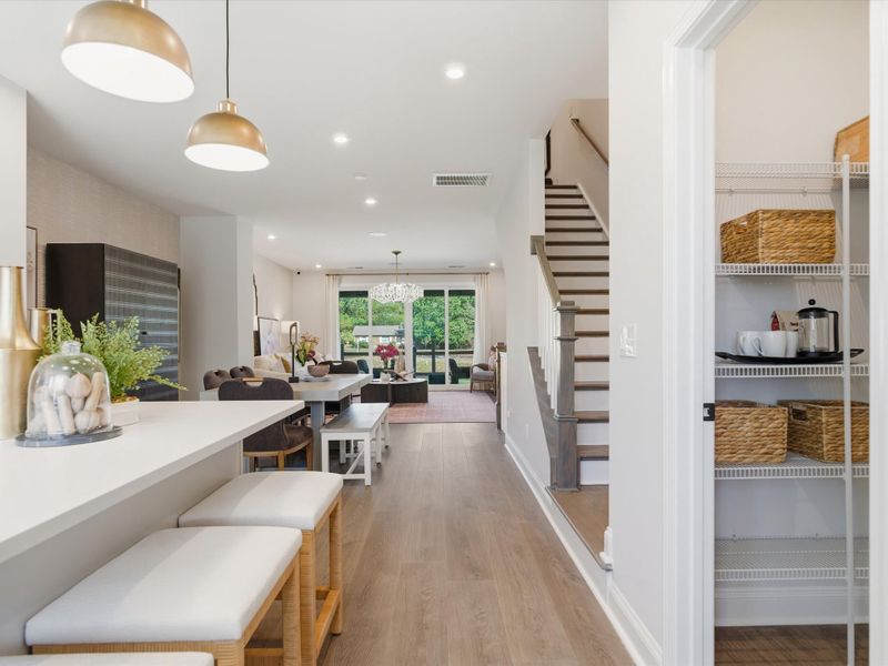 Representative furnished interior of a home built from the Bellamy by Tri Pointe Homes in Bellflower, Charlotte (Image 8).