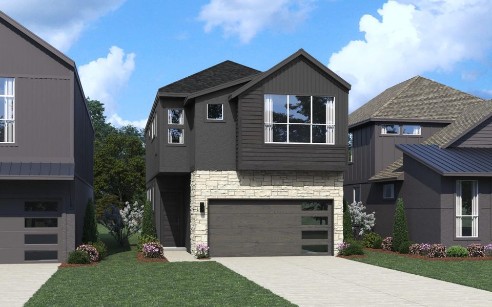 Representative exterior photo of a completed home built from the Balder – HD by Chesmar Homes in Prominence – Now Selling, San Antonio, TX (Image 10). Representative exterior photo of a completed home built from the Balder – HD by Chesmar Homes in Prominence – Now Selling, San Antonio, TX (Image 10).