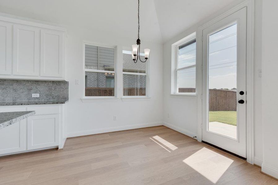 Furnished interior view inside a new home in Dominion of Pleasant Valley, Wylie (Image 3). Furnished interior view inside a new home in Dominion of Pleasant Valley, Wylie (Image 3).